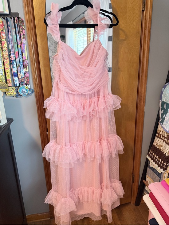 Lulus Dresses & Skirts - Lulu’s Pink Ruffled Tulle Maxi Dress